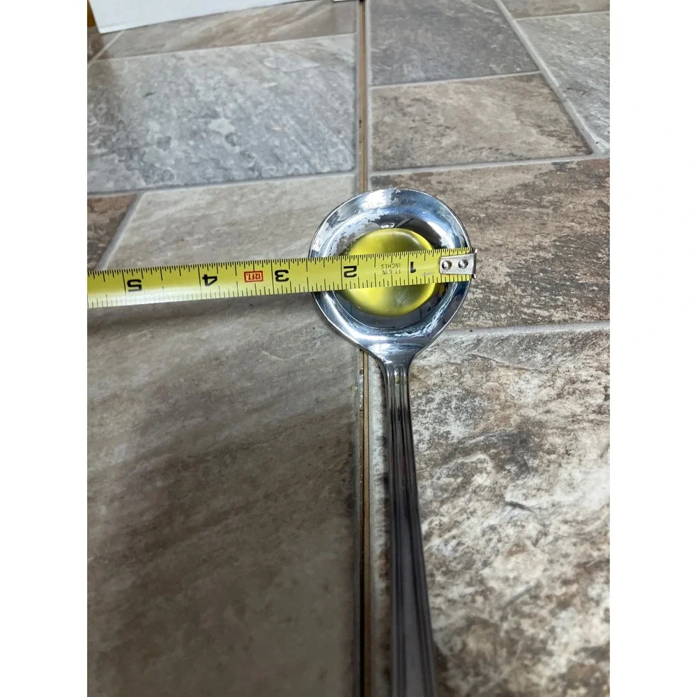 Oneida Stainless Steel Gravy Ladle Fluted Handle Silver Serving Spoon 7.25 inch